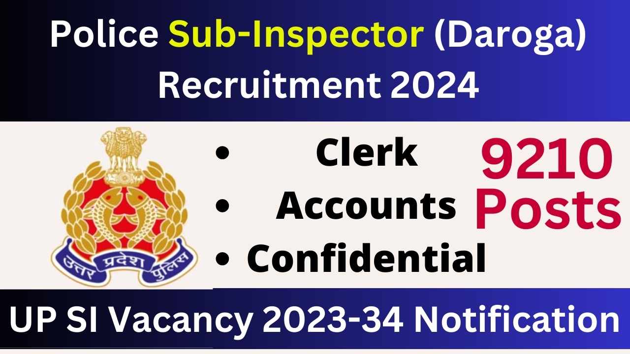 Police SI Recruitment 2023-24